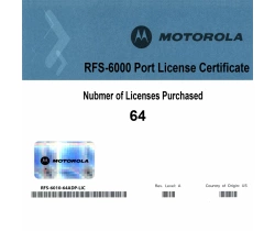 Лицензии Extreme Networks (Motorola) для RFS6000, 64 adaptive licenses RFS-6010-ADP-64