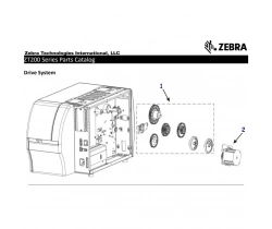 Zebra Комплект шестеренок привода принтера ZT200 series