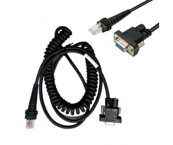 HONEYWELL CBL-020-300-C00-01, Кабель Cable - Industrial: RS232 (5V signals), black, DB9 Female, 3m (9.8ґ), coiled, 5V external power with option for h