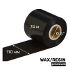 Риббон UnaProf WAX/RESIN standard 110 мм x 74 м UP302 0,5" OUT черный фото 1
