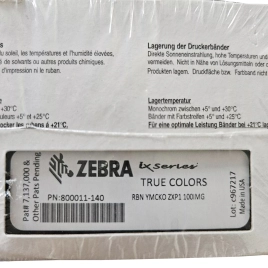 Zebra 800011-140, Красящая лента Load-N-Go YMCKO для ZXP1, 100 отп. Аналог фото 2