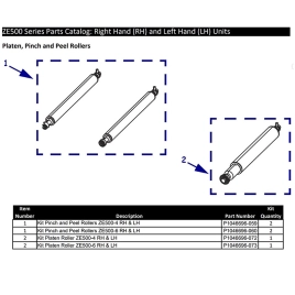 Ролик Zebra ZE500-4 (P1046696-059) с подшипниками (комплект 2 шт.) фото 1