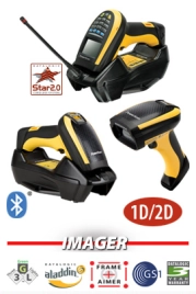 DATALOGIC PM9501-433RBK20, Сканер PowerScan PM9501, 433 MHz, Std Range, RS-232 Kit, Removable Battery (Kit inc. Scanner, Base Station BC9030-433, Cab фото 1