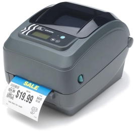 Принтер этикеток термотрансферный Zebra GX420t (GX42-102421-000), 203 dpi, 4'', Ethernet, отделитель
