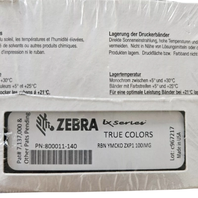 Zebra 800011-140, Красящая лента Load-N-Go YMCKO для ZXP1, 100 отп. Аналог фото 2