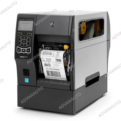 Zebra ZT41043-T410000Z, Принтер ZT410; 300 dpi, 104 мм, Ethernet, USB, Смотчик полноразмерный, Отделитель фото 1