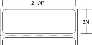Zebra 800262-075, Этикетки Z-Select 2000D 57х19 мм (3315 эт., TLP) фото 1