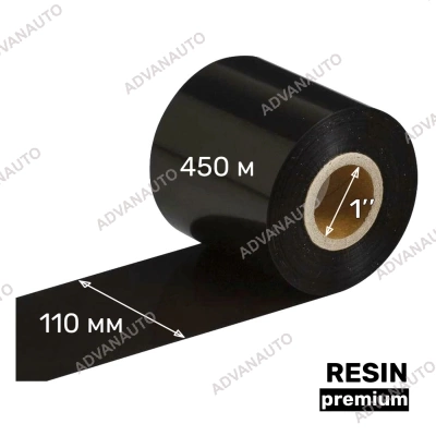 Риббон UnaProf WAX premium 110 мм x 450 м UP103 1" OUT черный фото 1