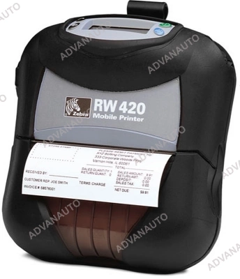 Мобильный принтер этикеток Zebra RW420, WiFi, 203 dpi, 104 мм фото 1