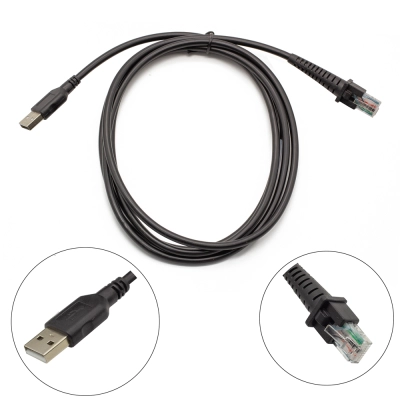 Кабель USB 2m прямой сканеров штрихкода GBTXXX, GDXXX, GMXXX, QBTXXX, QWXXX, Datalogic фото 1