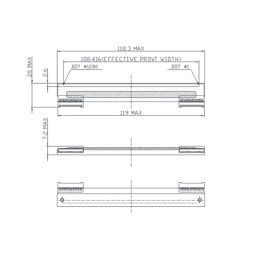 Печатающая головка ROHM KD3004-KAGW00A, 300 dpi фото 2