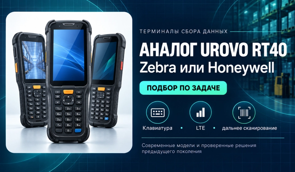 Чем заменить Urovo RT40: современные терминалы Zebra и Honeywell