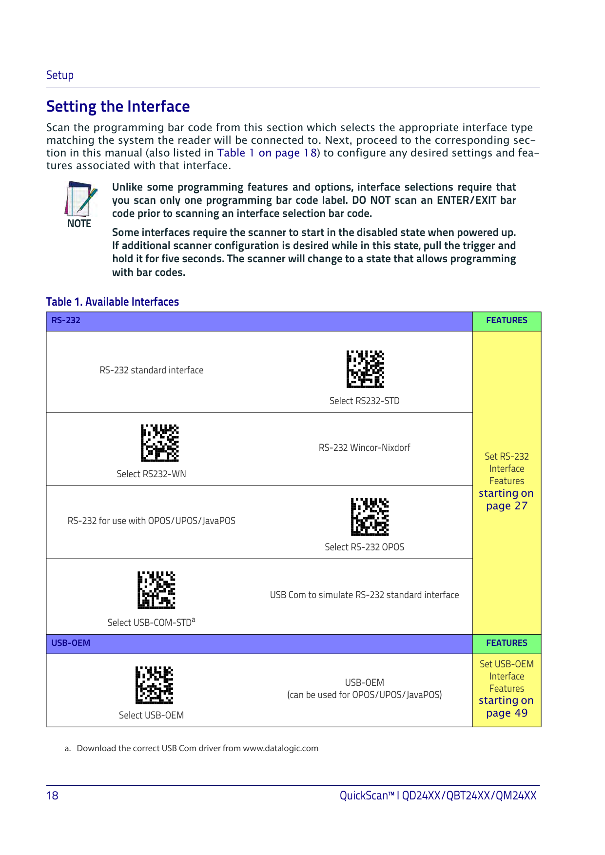 Выбор интерфейса USB-COM / RS-232